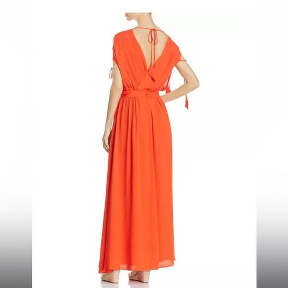 Tory Burch Evaline Chiffon Maxi Dress In Red - Picture 3 of 7